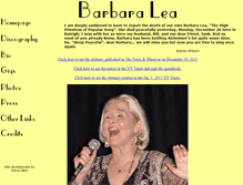 Tablet Screenshot of barbaralea.com